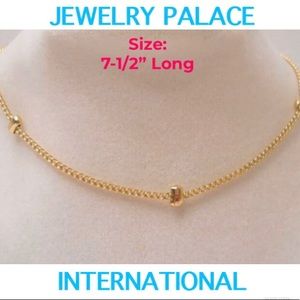 🆕14K Gold Filled Fancy Ball Point Adjustable Bracelet